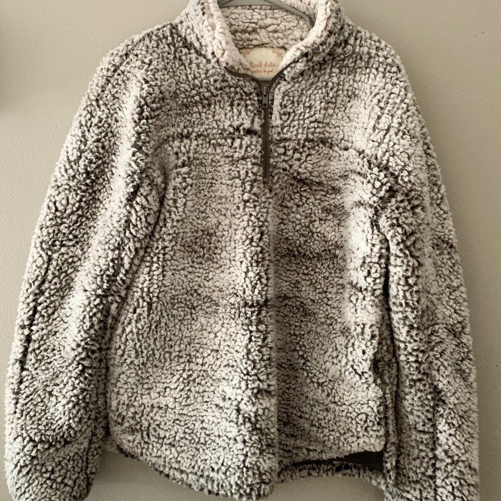 Altar’d State Fuzzy Fleece Zip-Up